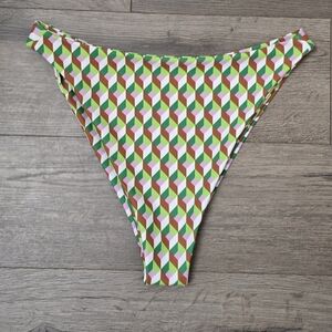 Skatie Geo Bikini Bottoms EUC Swimwear Lightweight Beach Travel Vacation Moto